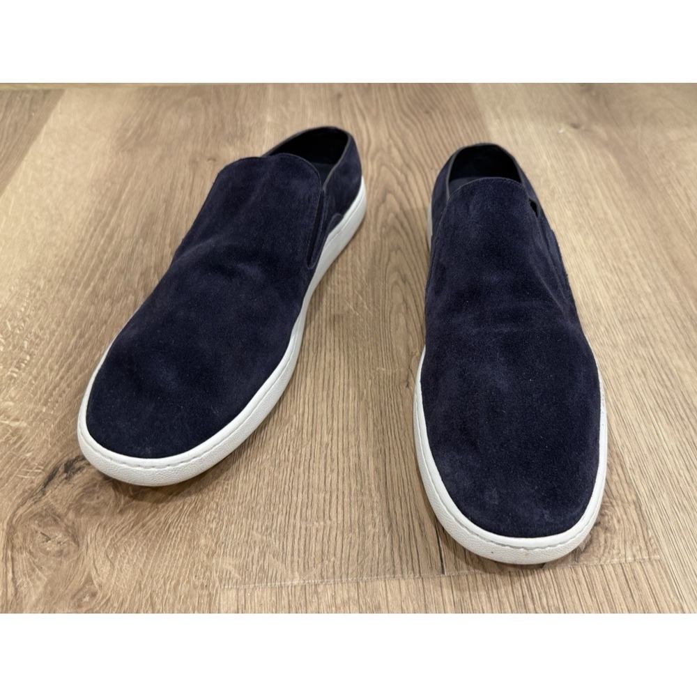 Vince 'Verrell' Navy Blue Suede Slip-On Mule Sneakers Coastal Preppy 9.5